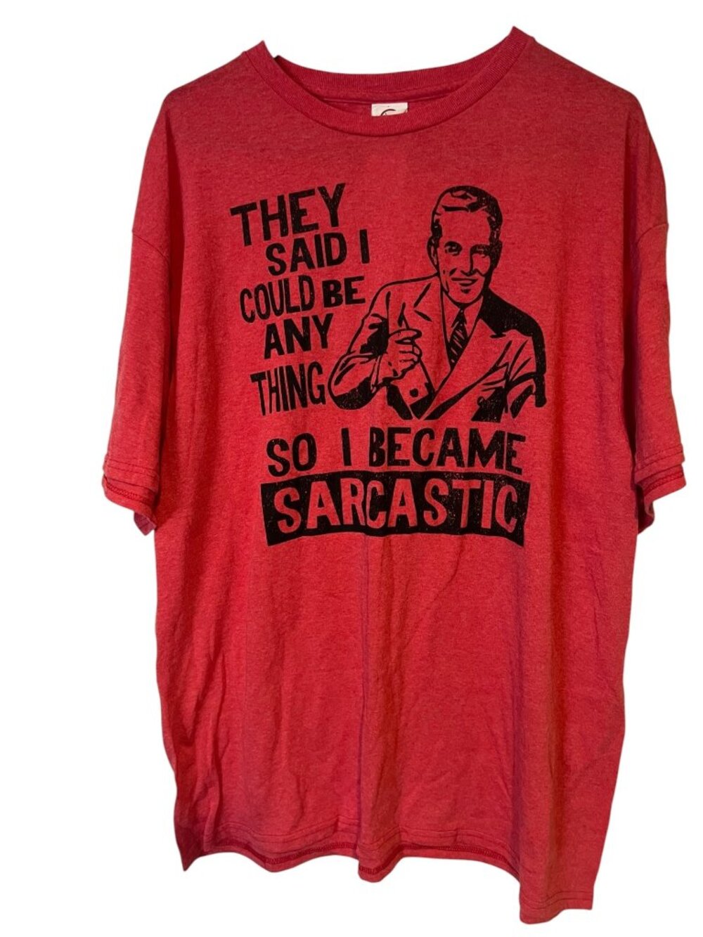 Mens Humor T Shirt XL Novelty Sarcastic Delta Pro Red Graphic